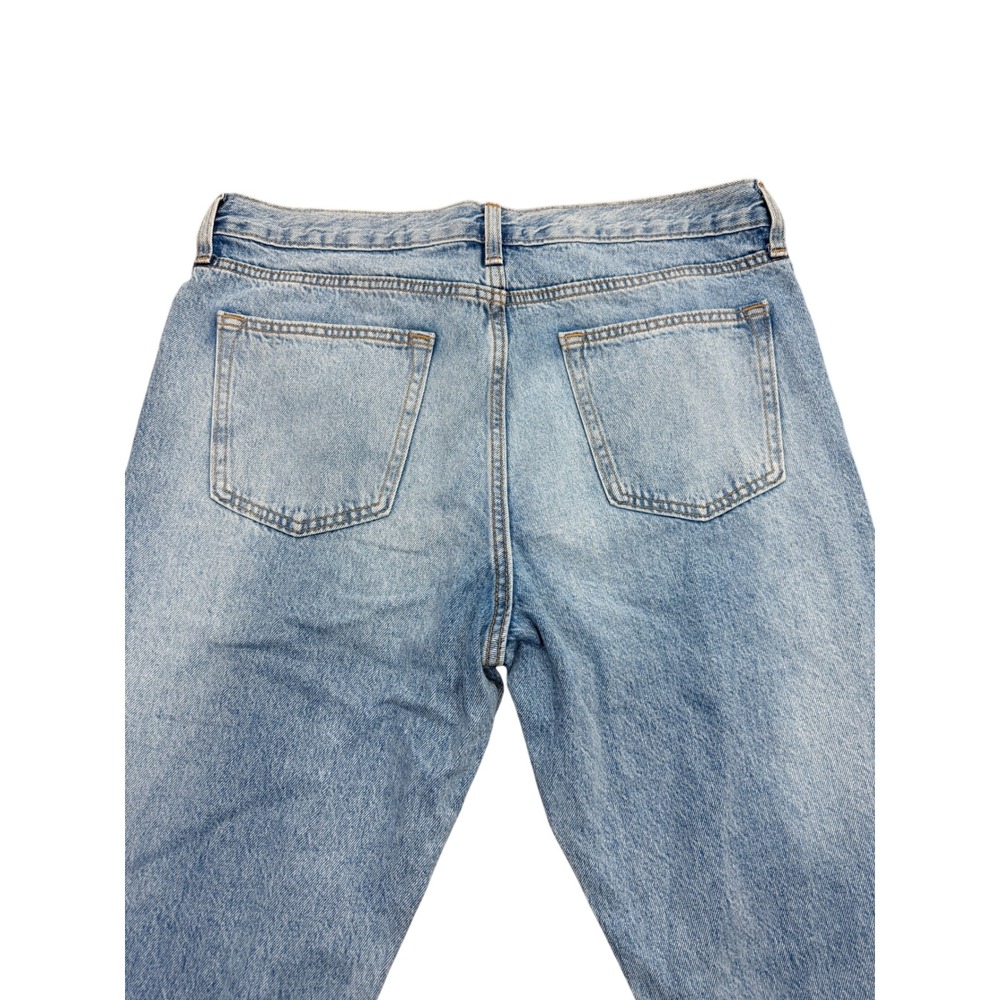 Old Navy Mens Straight Leg Jeans 36x30 Light Wash Blue 100% Cotton Denim - Picture 7 of 9